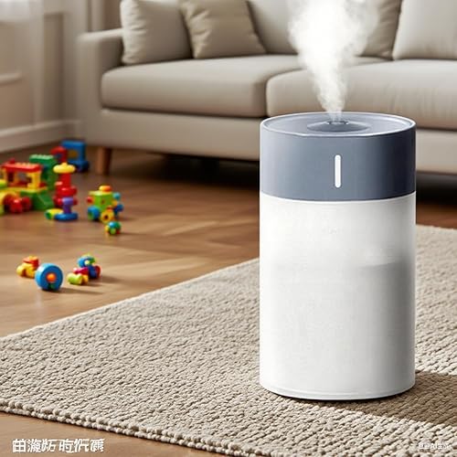 Miniatura 4 de Humidificador de escritorio con niebla fría, diseño compacto, blanco y gris