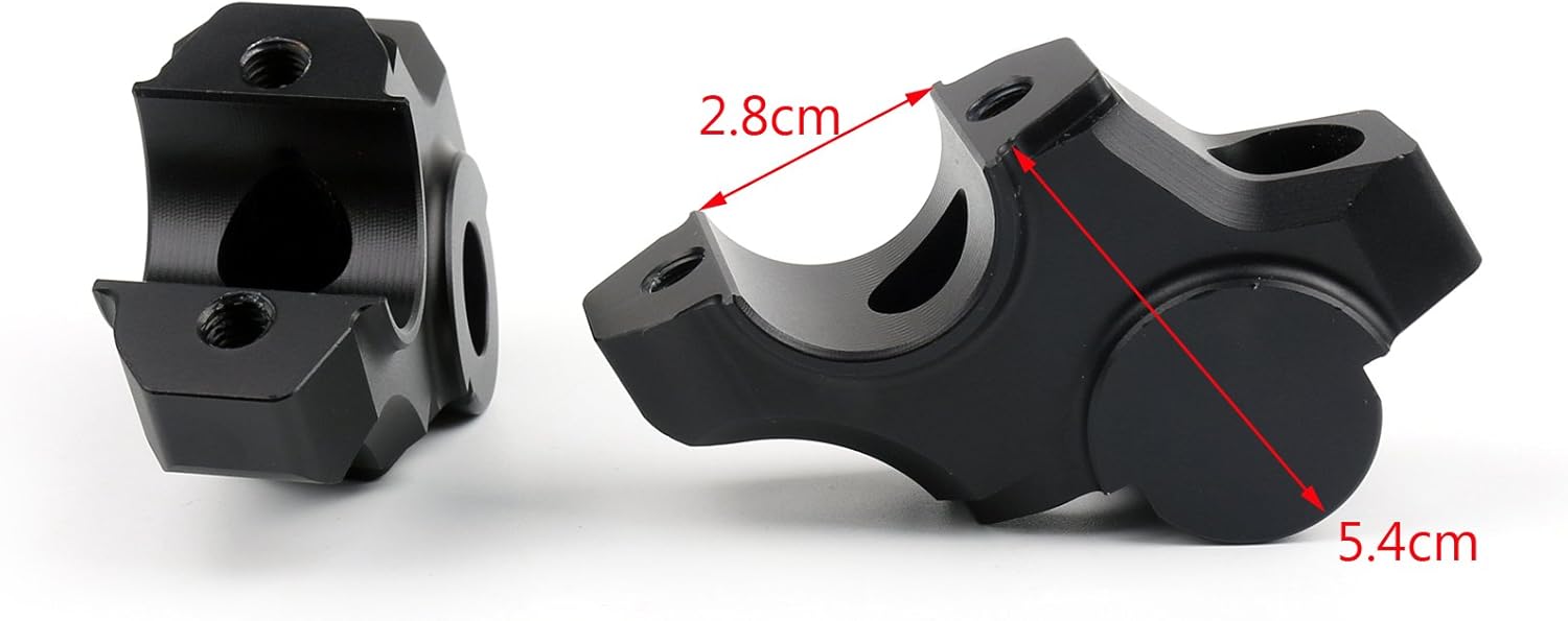 Areyourshop 15mm Riser Handlebar Riser Higher Extend Adapter For Yamaha MT-09 FZ-09 2012-2020, XSR900 2012-2016, Bar Size: 28mm