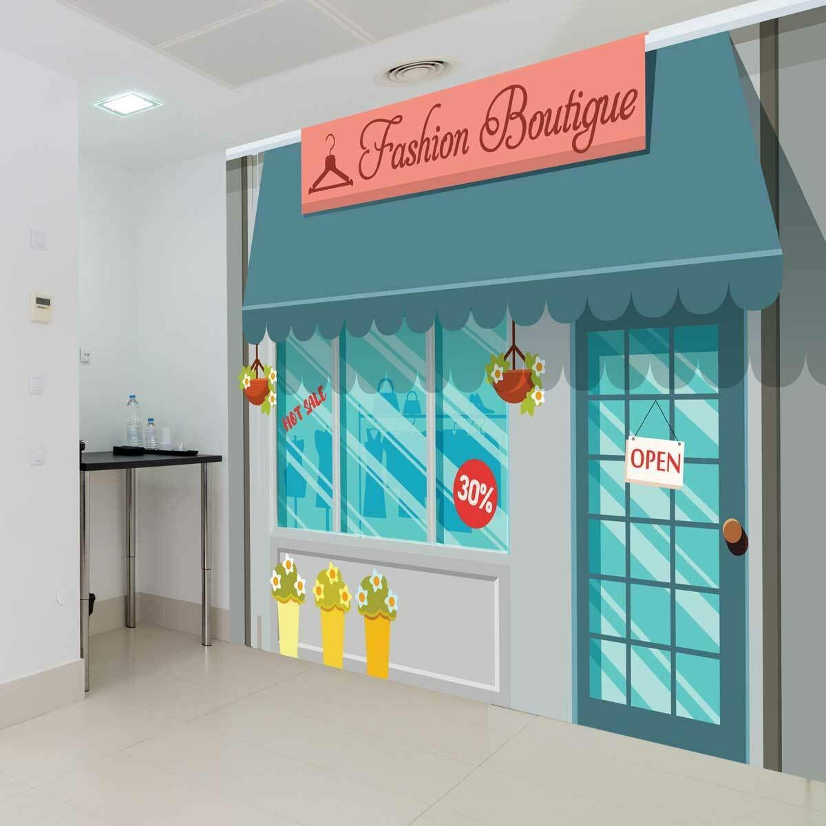 Fashion Boutique Cloth Shop Dementia Alzheimer Wallpaper Mural Care Home House Wall Covering 130x80cm