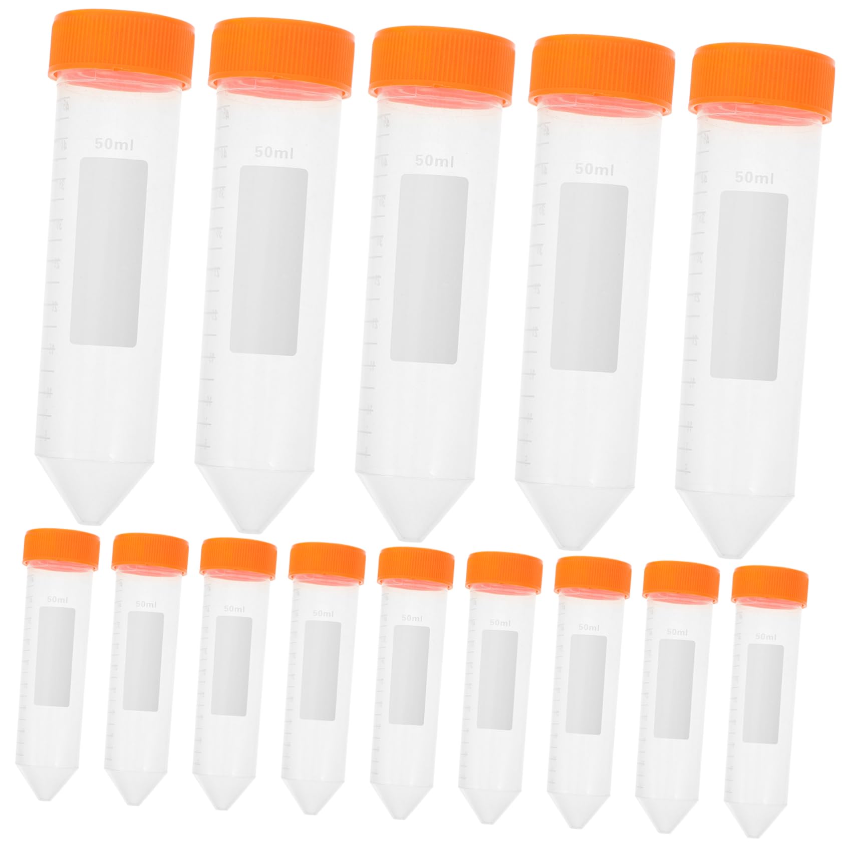 OSOLADY 25pcs Graduated Centrifuge Test Tube Small Vials Storage Tubes Centrifuge Tubes Test Vials Scientific Experiments Test Tubes Clear Tubes Transparent Plastic