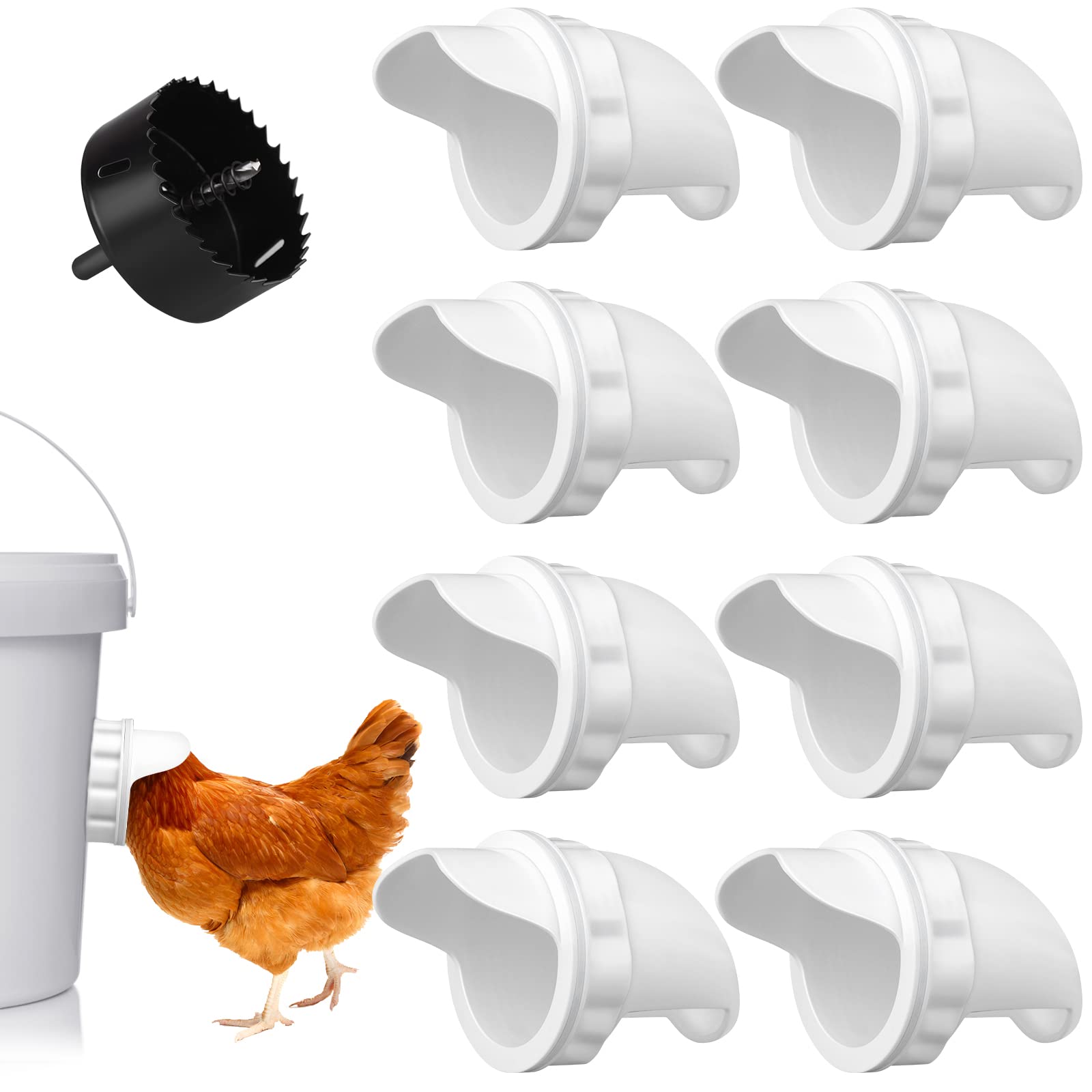 Buy Diyiming DIY Chicken Feeder Ports Kit Rain Proof Poultry Feeder