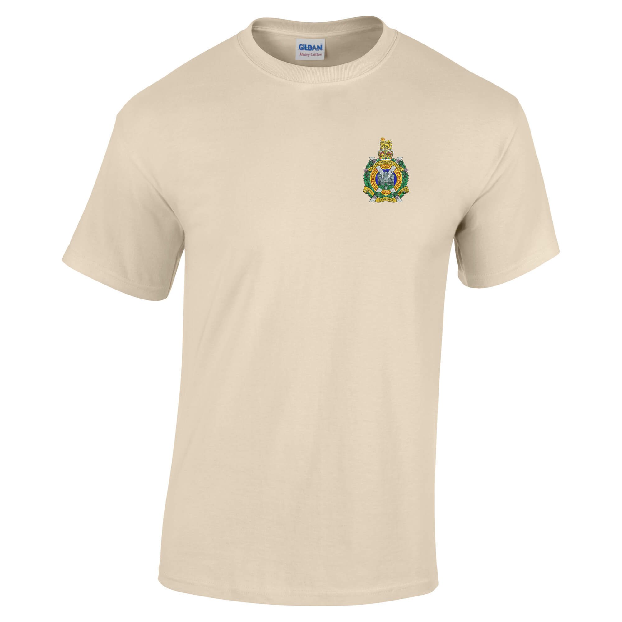 Pineapple Joe's Men's Sand Kings Own Scottish Borderers Embroidered T-Shirt - X Large