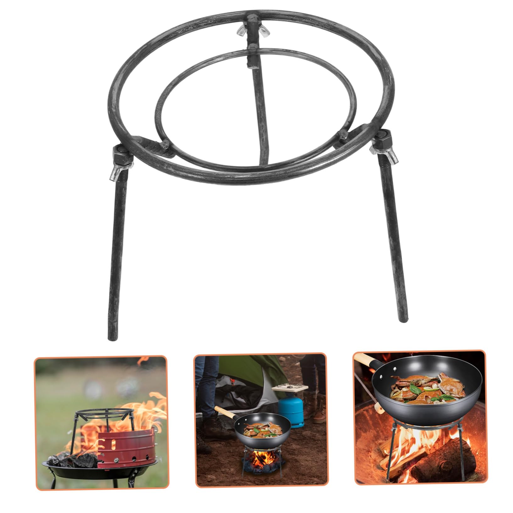 TOYANDONA Barbecue Pour Support De Cuisson Extérieur Trépied Pour Réchaud Adapté Pour Camping Et Pique- Équipement De Cuisson Polyvalent