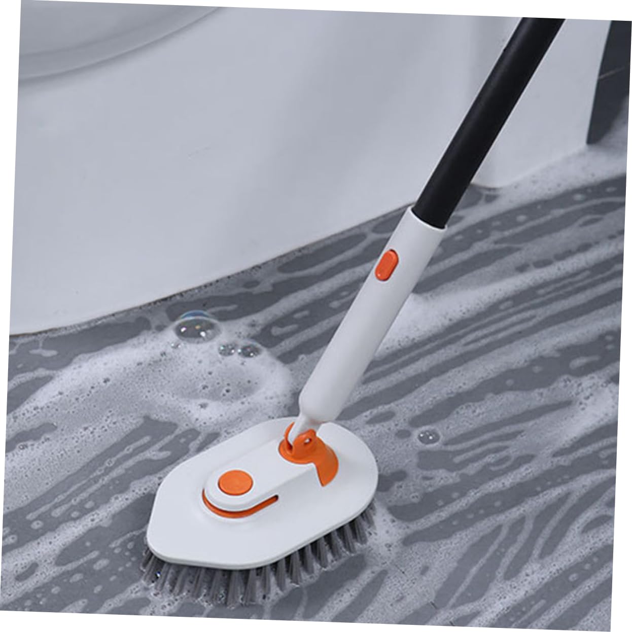 1 Juego Escobilla de Limpieza de Multi Funcional con Mango Extensible y Cabezal Reemplazable para Baño y Cocina para Grietas y Esquinas Completo Caja