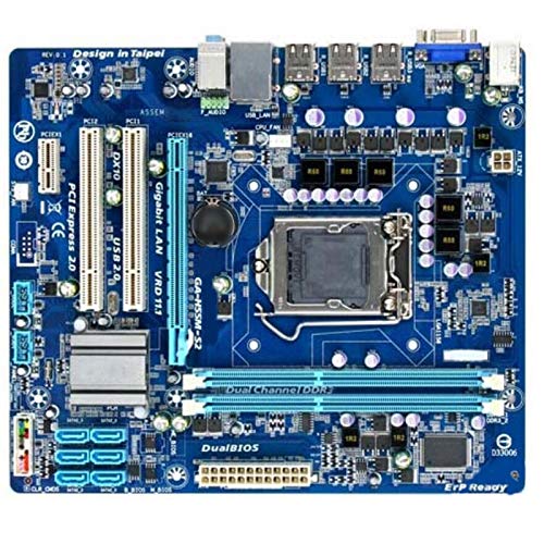 Tablero de reemplazo de computadora Ajuste Para Fit For GIGABYTE GA-H55M-S2 Motherboard H55 Socket Fit Para Fit For LGA 1156 I3 I5 I7 DDR3 8G Micro-ATX MAPINARDO PC H55M-S2 Placa base de computadora d Cover