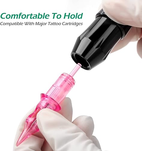 Miniatura 3 de Charme Princesse Máquina de maquillaje permanente inalámbrica para tatuaje, cejas, maquillaje, máquina giratoria inalámbrica con 2 baterías, 10