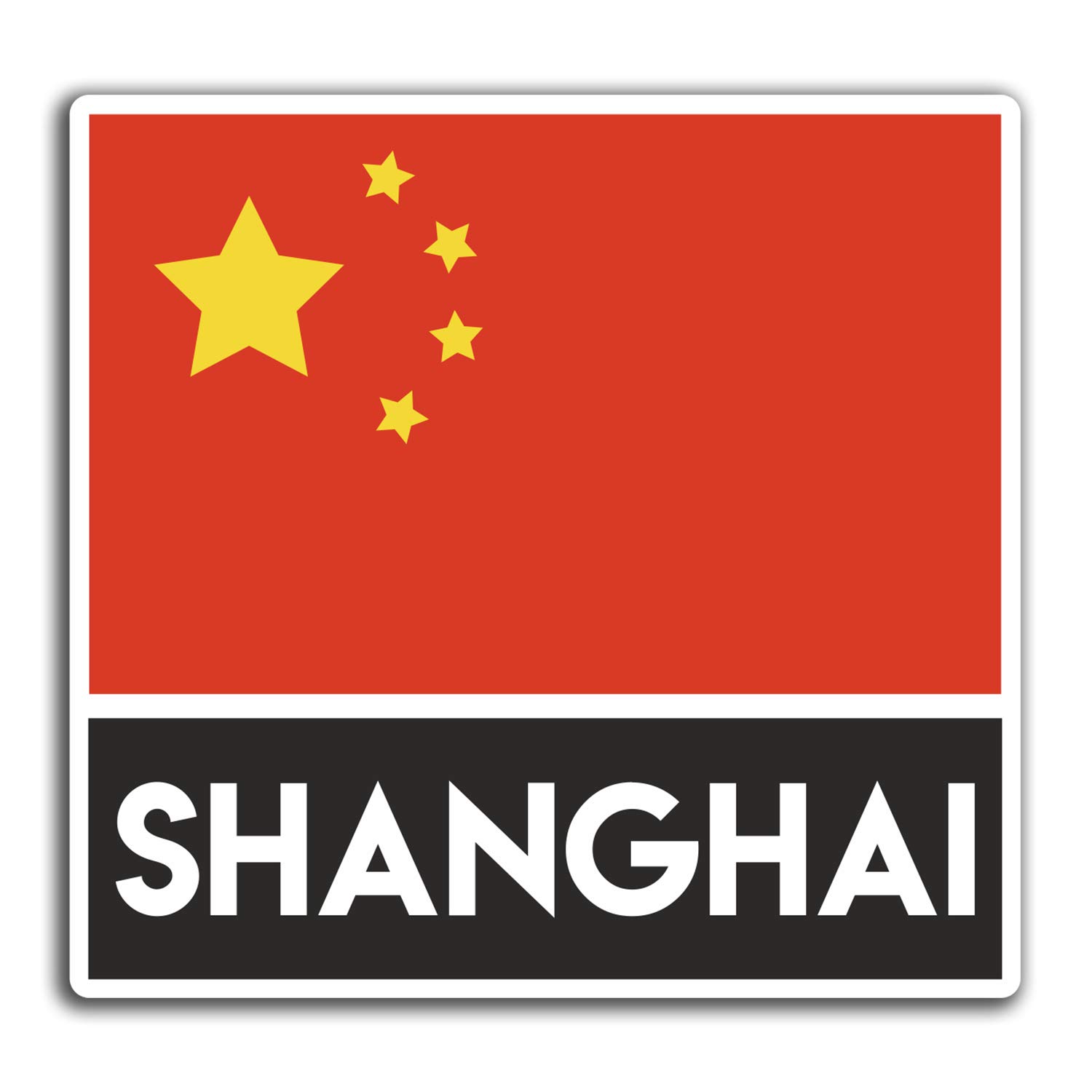 2 x 10cm Shanghai China Vinyl Stickers - Travel Sticker Laptop Luggage #32306 (10cm Wide)
