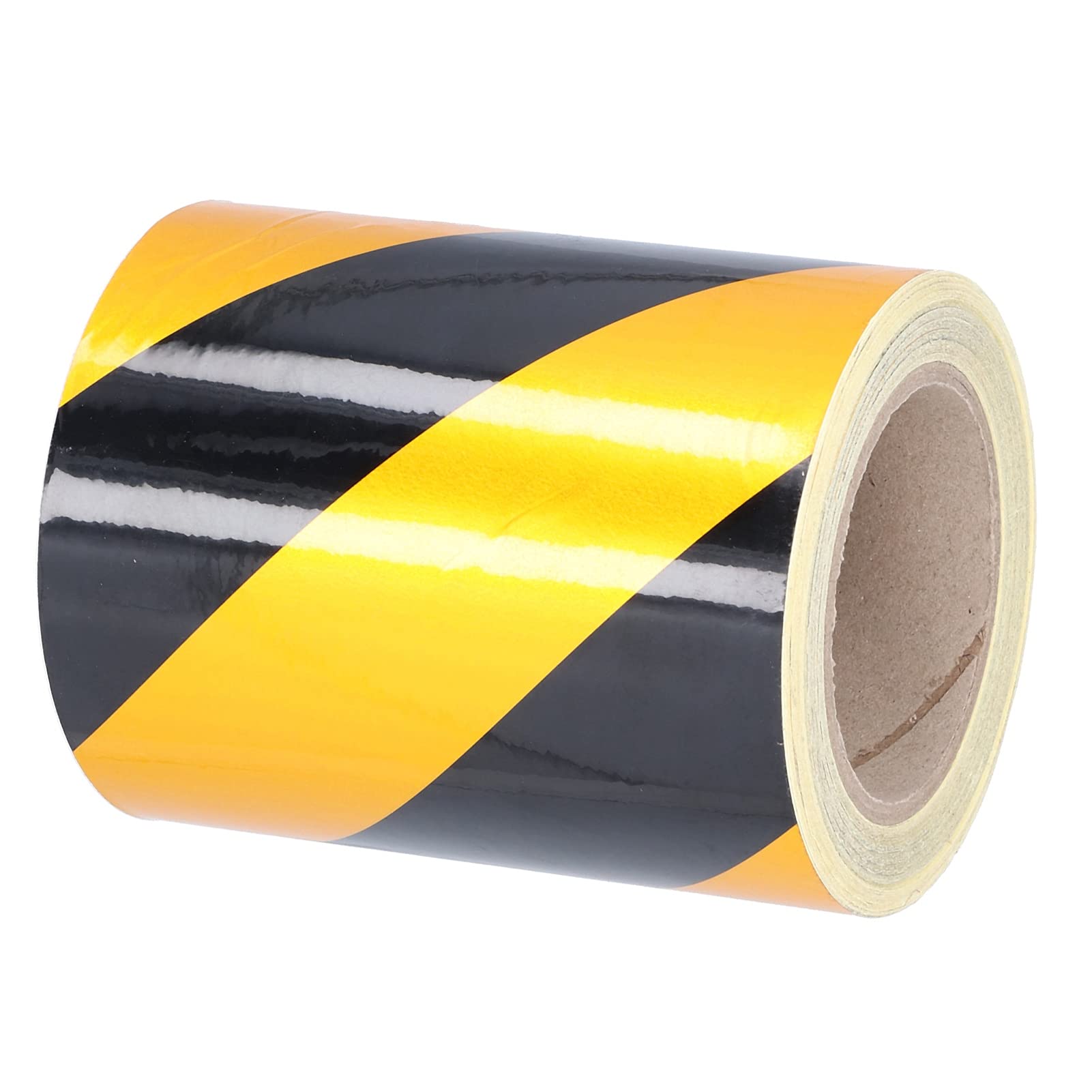 Ruban D'avertissement Réfléchissant pour la sécurité des Véhicules, Jaune, Noir, étanche, Forte Adhérence, Rouleau de 15cm X 30m