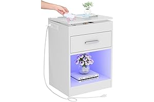 Concealment Nightstand with Hidden Storage and Charging Station
