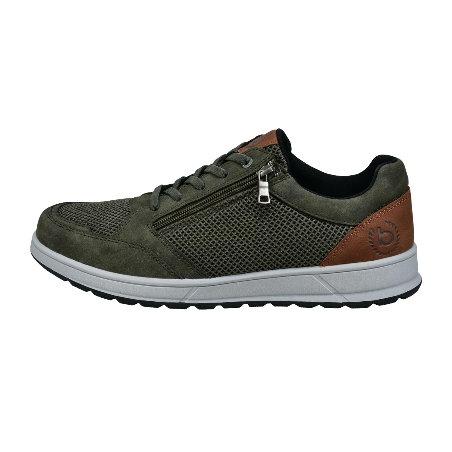 bugattiMen's Casual Sneaker with Zipper, Durable Outsole