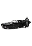 DC Comics 1&colon;24 The Batman Batmobile Die-cast Car w&sol; 2&period;75" Batman Figure&comma; Toys for Kids and Adults