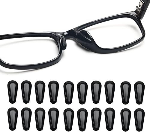 Almohadillas antideslizantes de 0.198 pulgadas para la nariz, almohadillas adhesivas de silicona suave para gafas con marco de plástico, lentes de