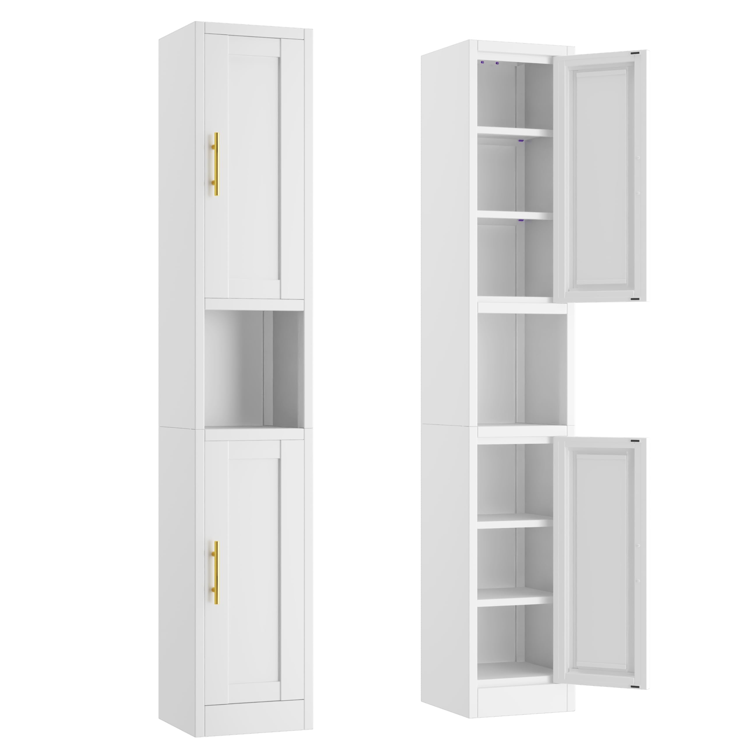 Ckzbx Tall Narrow Storage Cabinet 66.93 H Metal Pantry Cabinet