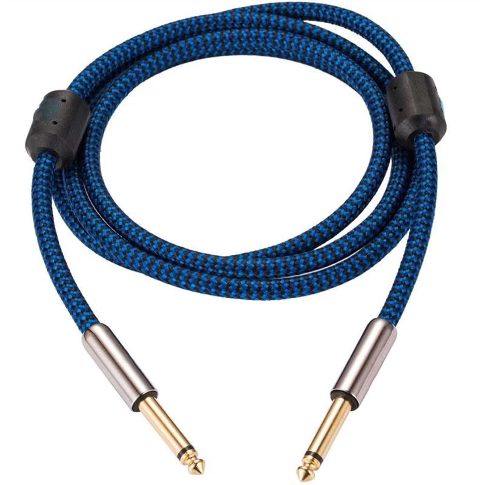 kabel audio instrumentu muzycznego Kabel Instrumentalny 6,35 Do 6,35 Do Gitary Elektrycznej Kabel Ekranujący 1/4 Cala TS Jack Męski Do Męskiego(Blue,10meter)