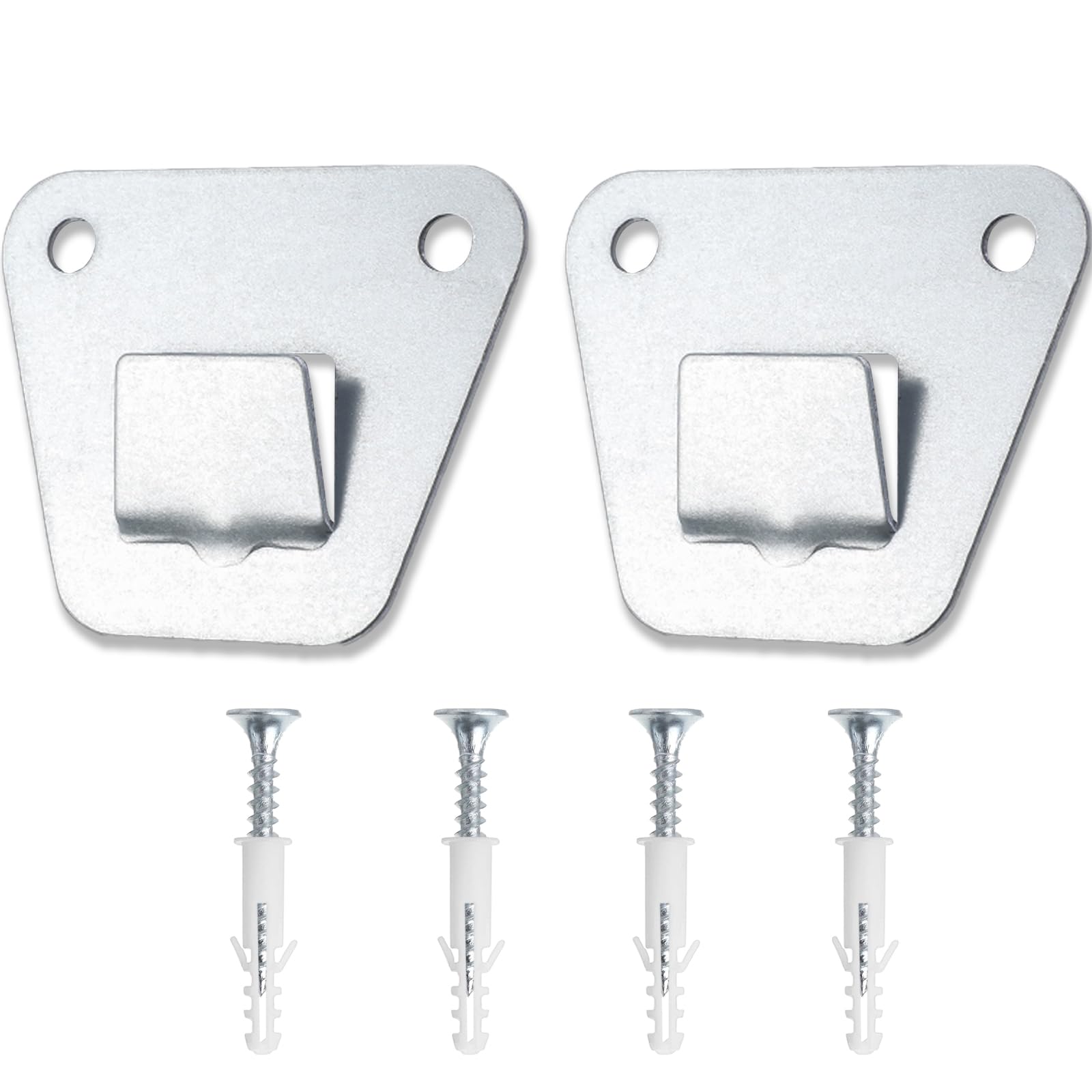 2-Set Heavy Duty Wall Fan Mounting Bracket - Solid Steel, with Fastening Screws, Oscillation Fans Hidden Holder