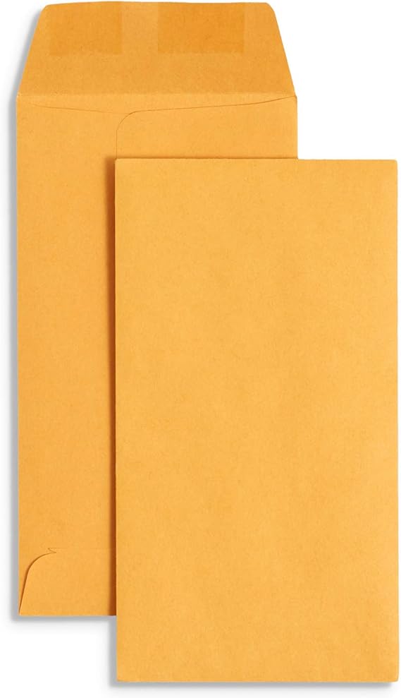 Blue Summit Supplies 5007 Coin Envelopes, Gummed Seal, 28