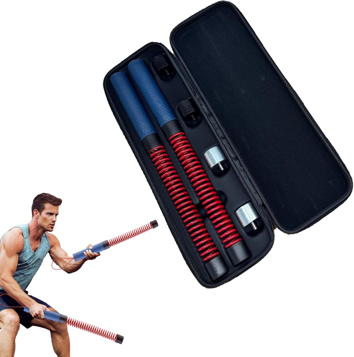 2PCS Ropeless Battle Rope,Adjustable Weight Battle Rope,Battle Ropes for Home Gym, Portable Exercise Ropes for Strength Training and Aerobic Exercise, Core Muscle Training 120G+350G