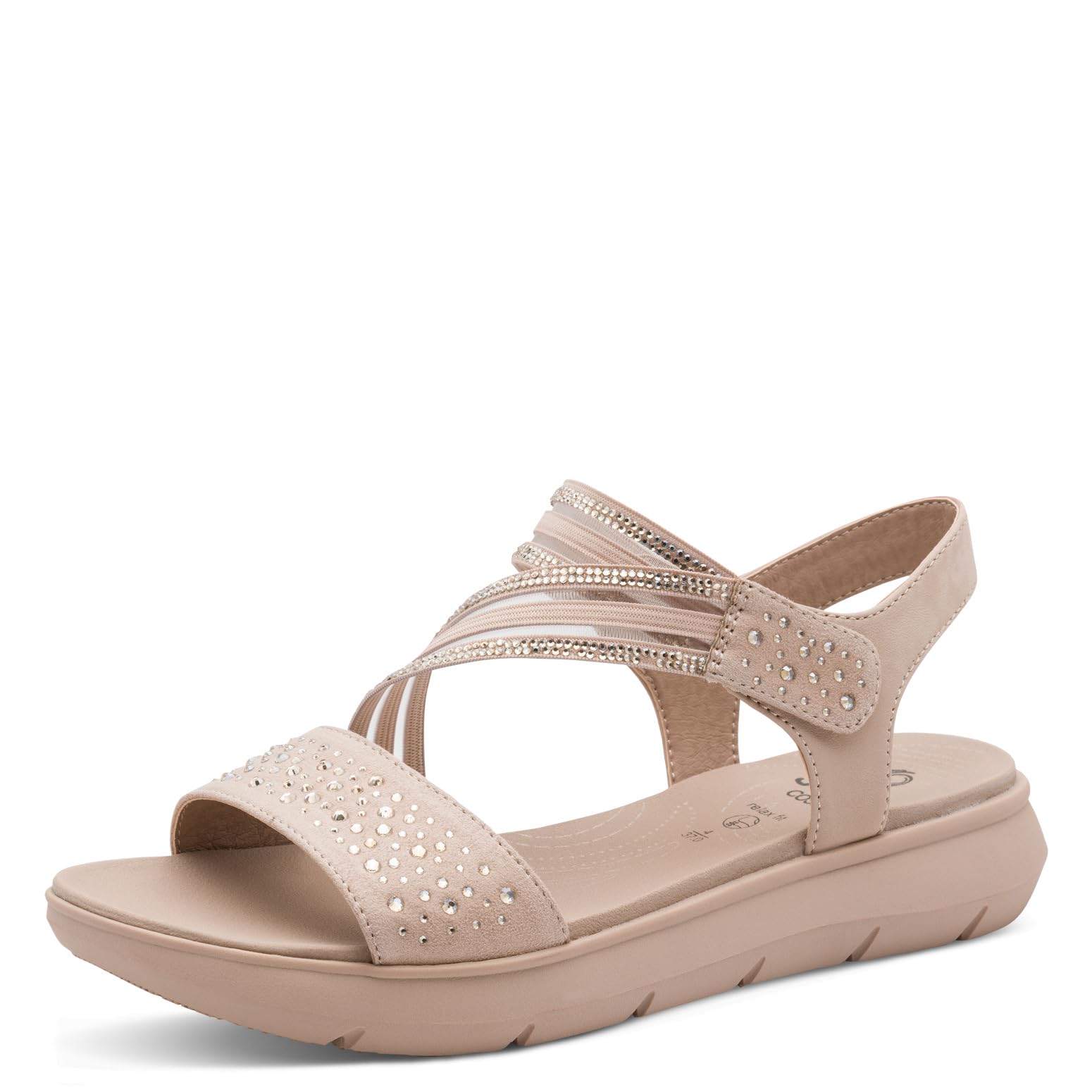 Jana Women's Coshy Sandal Flat 8-28771-46, Powder Pink, 7.5 UK