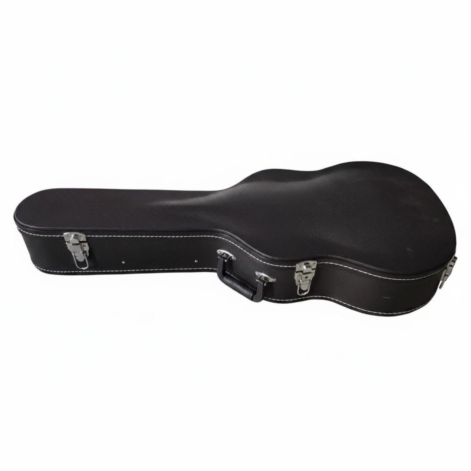 Estuche Rígido de Guitarra Acústica Antigolpes Case de Guitarra con Forma Curva Impermeable Accesorio Musical para Viaje, Negro, Negro