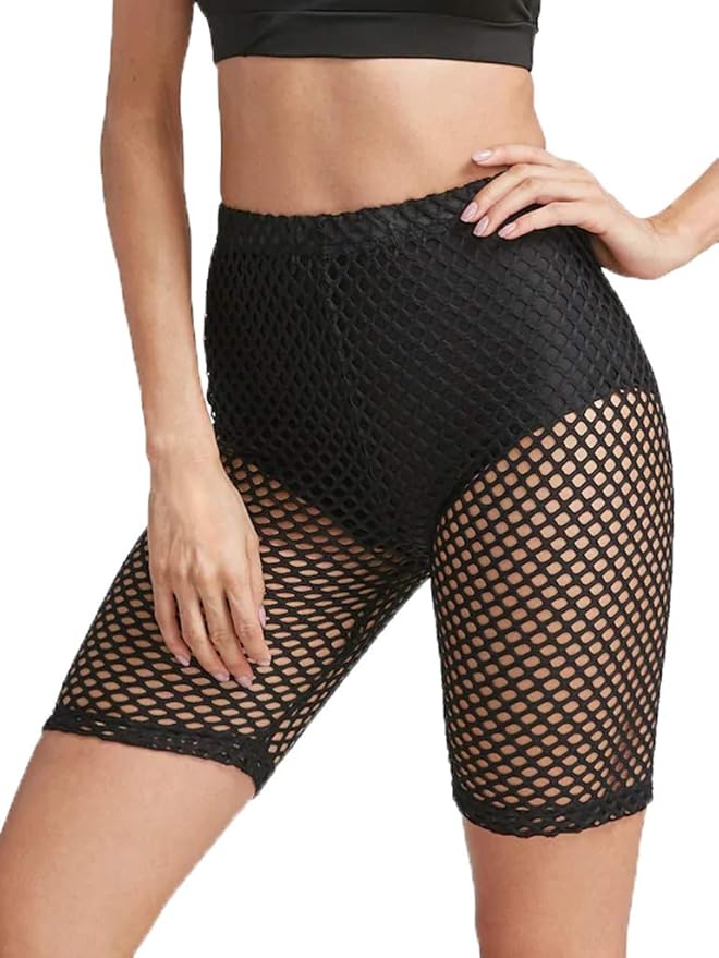 Fishnet biker shorts amazon Clearance