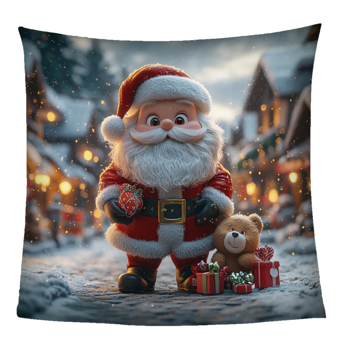 Coperta Pile Sherpa Natale Plaid Matrimoniale per Letto e Divano Doppio Strato - Extra Morbida Calda in Microfibra,Regalo Bambini e Adulti