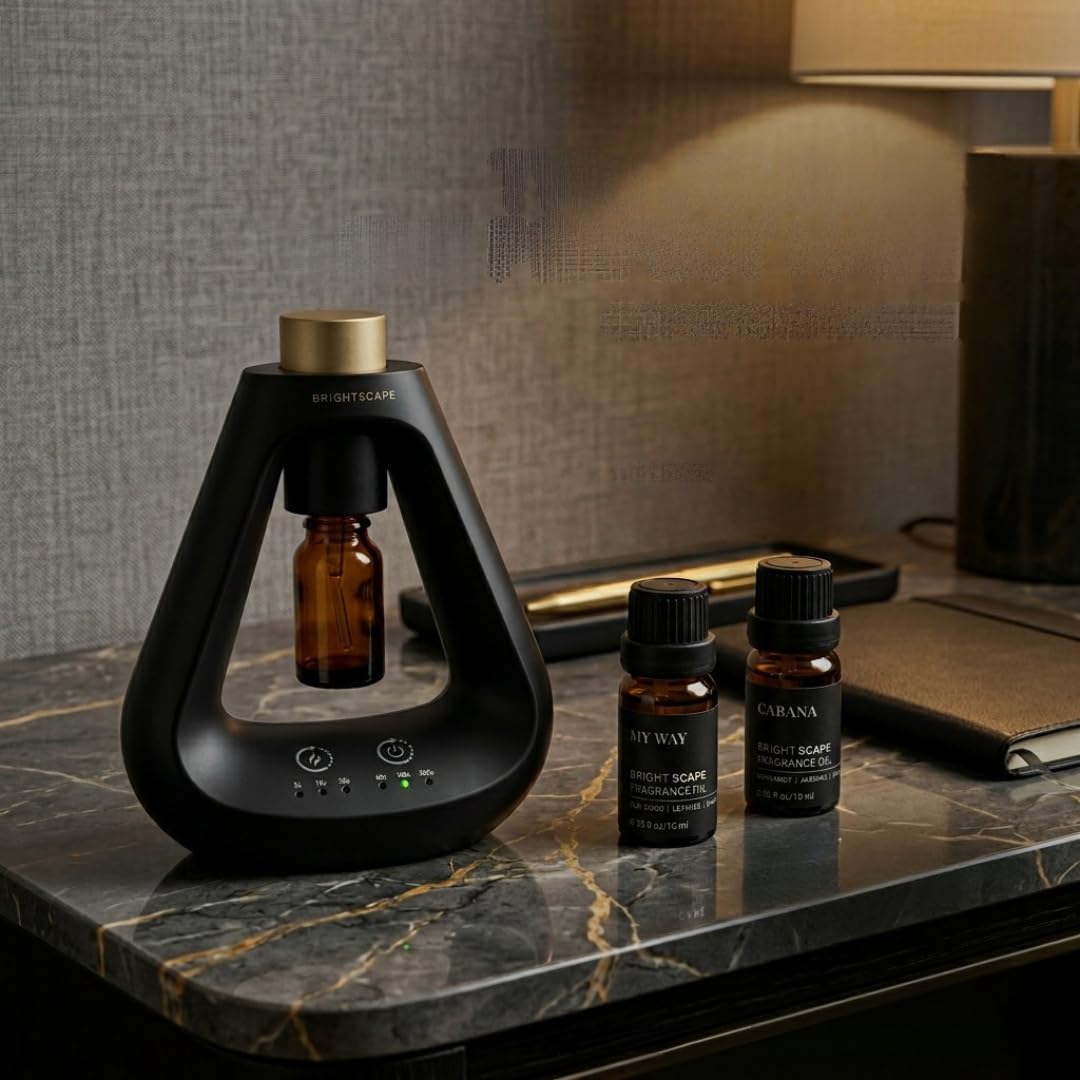 Wasserloser Öldiffusor, kleiner kabelloser Diffusor für ätherische Öle, bis zu 30 m² Abdeckung, 10 ml Fassungsvermögen, batteriebetrieben mit 9 Nebeloptionen, nur mit reinen ätherischen Ölen verwenden