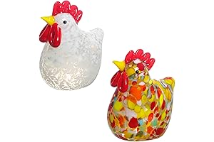 Exquisite Mini Glass Chicken Figurines: A Captivating Display for Your Home