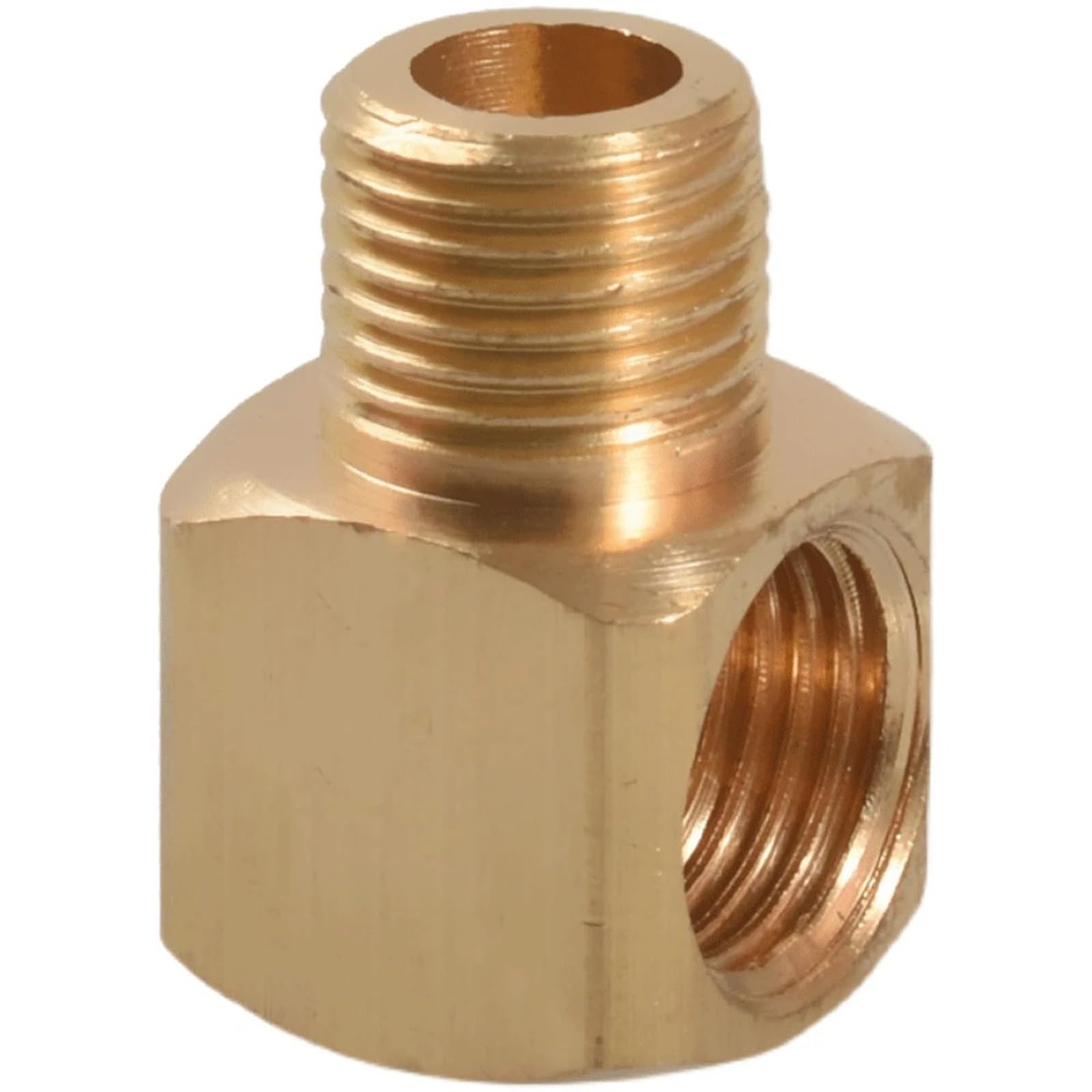 accesorios de conexión de tubería, Conector acoplador de latón macho hembra BSP, bloque de tubería de lubricación por agua, conector acodado, accesorio de tubería(SQUARE-FEMALE TO MALE M10x1mmx1l8 Bsp