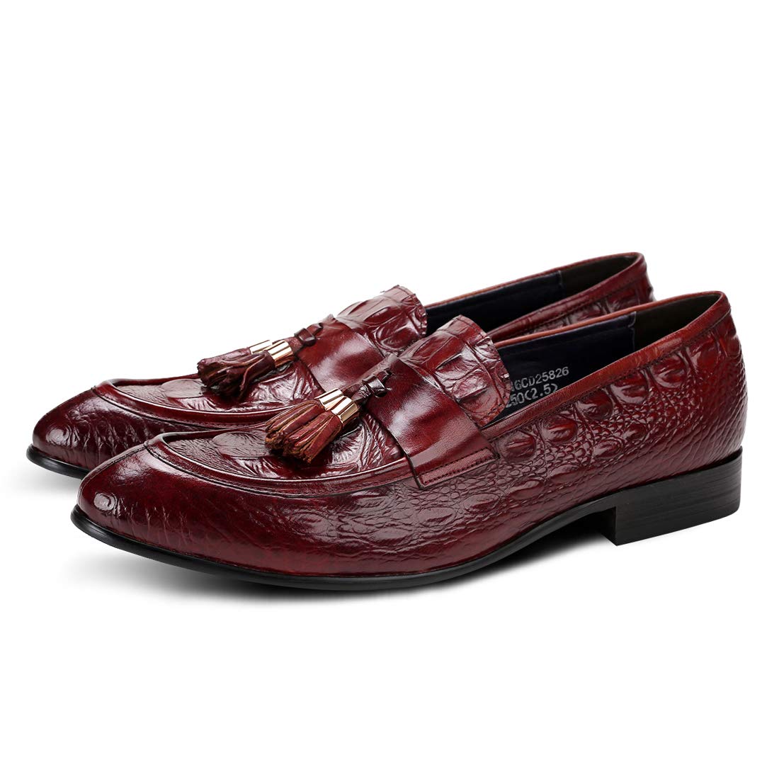 Mocasines Formales en Cuero para Hombre Loafers Casuales Negocios Zapatos de Vestir con Borlas