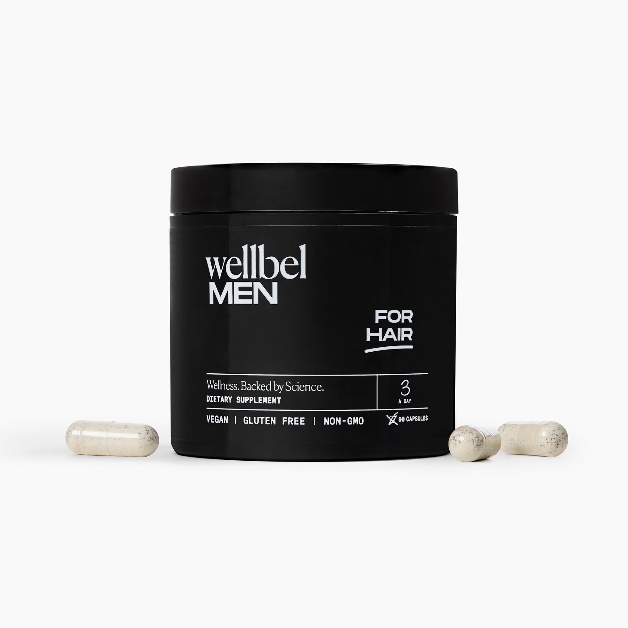 WELLBELMen Clean Supplement for Hair, Skin, and Nails, Vegan, Gluten Free and Non GMO 90 Count