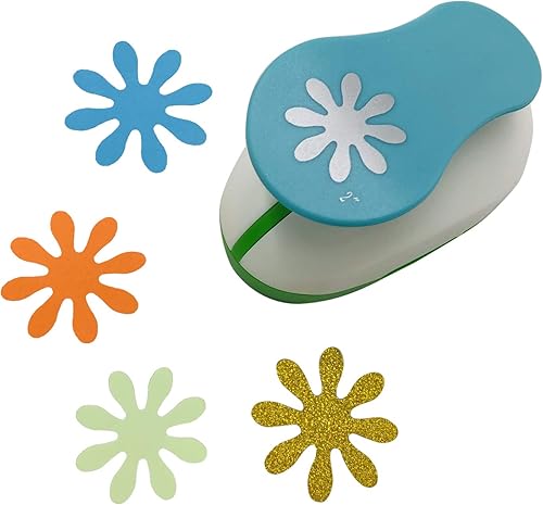 Miniatura 3 de Worldoor Punchers de papel de 2 pulgadas, 1 pulgada y 58 pulgadas, 3 unidades (crisantemo)