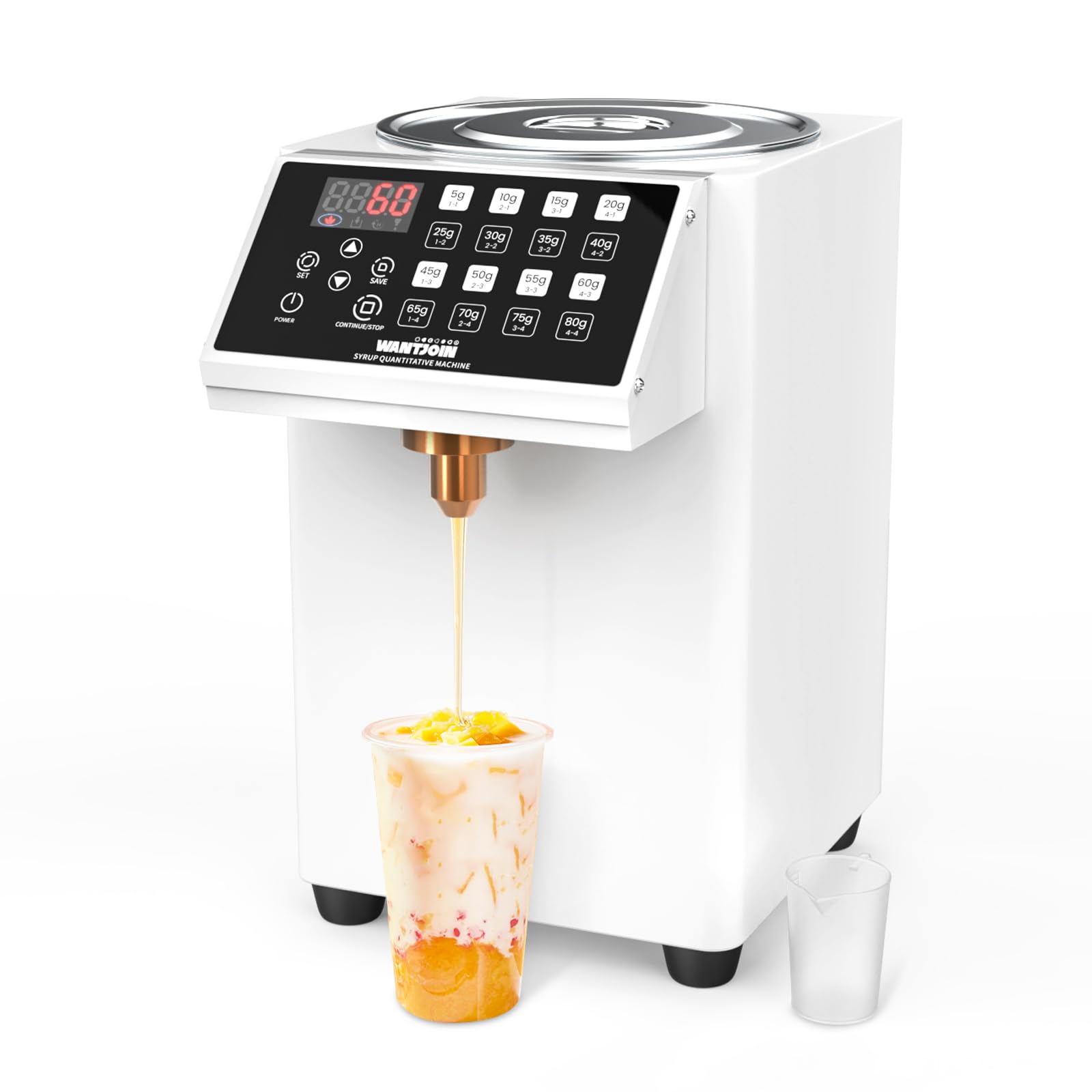 WantJoin Automatic Fructose Dispenser for Commercial, Stainless Steel Syrup Dispenser for Bubble