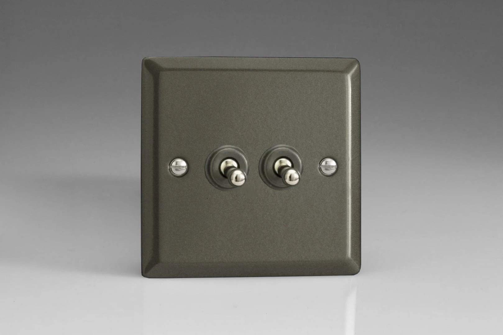 Varilight 2-Gang 10A 1- or 2-Way Toggle Switch Graphite 21