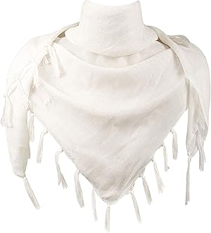 - Cotton Shemagh Keffiyeh Tactical Desert Scarf Neck Head Wrap with Tassel for Men Women