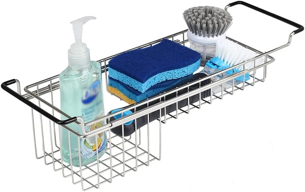 Stainless Steel Drain Rack Kitchen Shelf Sink Sponge ge Rack Rag Rack Scouring Pad Rack