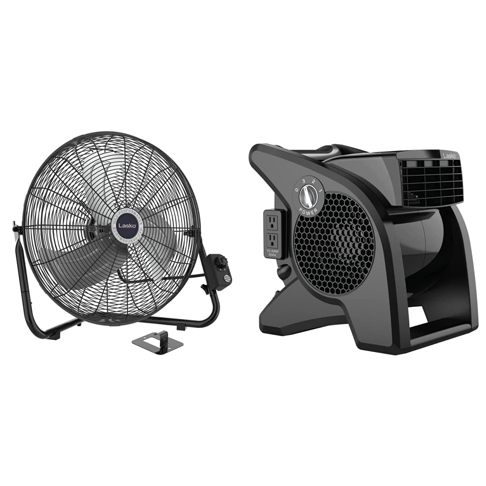 Amazon.com: Lasko 20 High Velocity Quick Mount, 7 x 22 x 22 inches, Black  2264QM u0026 High Velocity Pro-Performance Pivoting Utility Fan for Cooling,  Ventilating, Black Grey U15617 : Home u0026 Kitchen