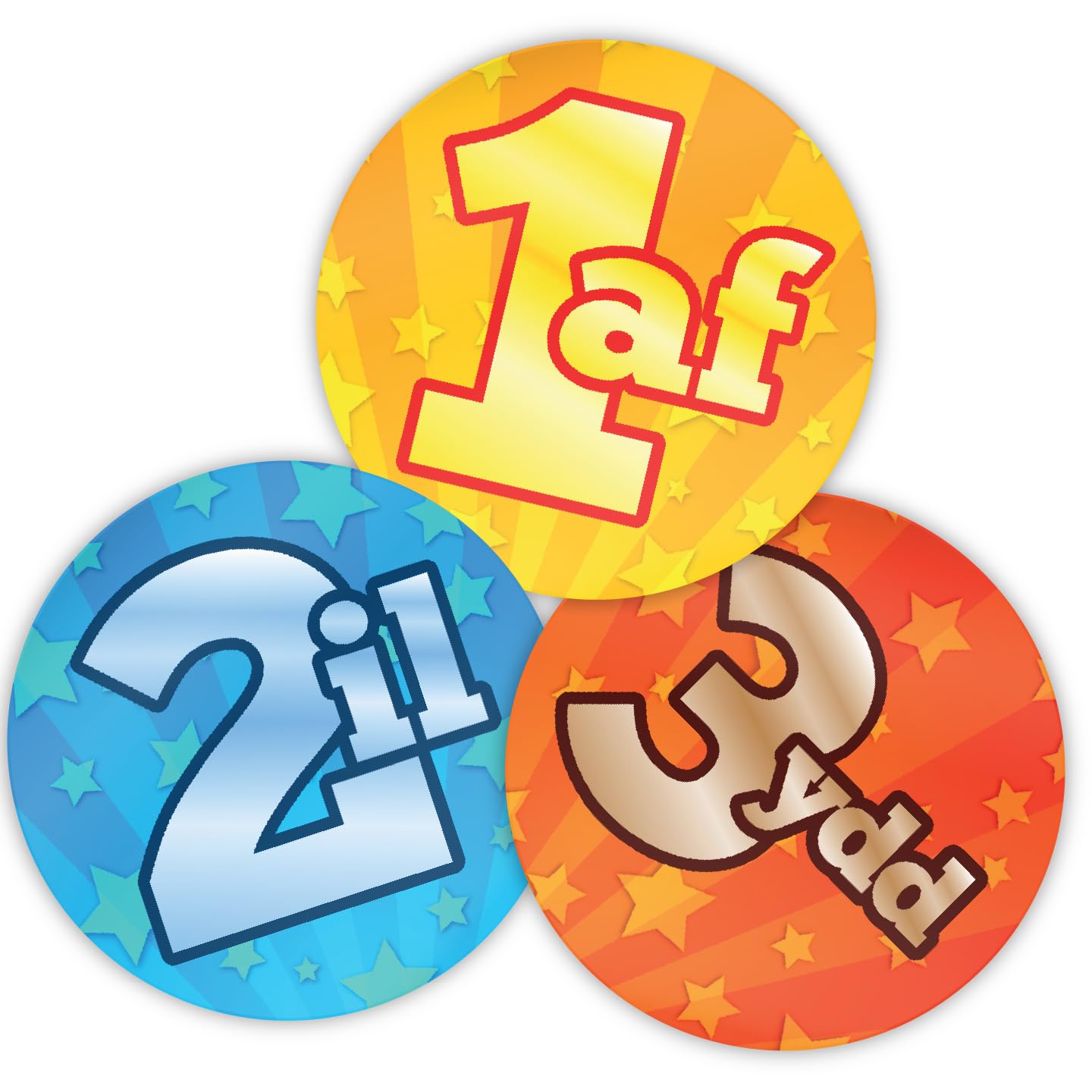 Stone Melon School Reward Stickers 144 Welsh Sports Day 1Af 2Il 3Ydd Place Stickers 30Mm Round Awards Nursery Teachers Parents Children Kids