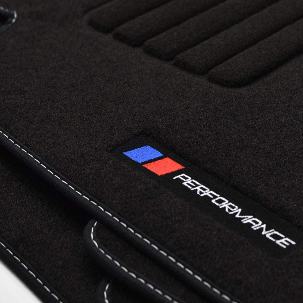 Set Di 4 Tappetini Auto In Velluto Per BMW Serie 3 E46 (1998-2007) - Nero, Spessore 5.5 Mm, Rinforzati - copertina