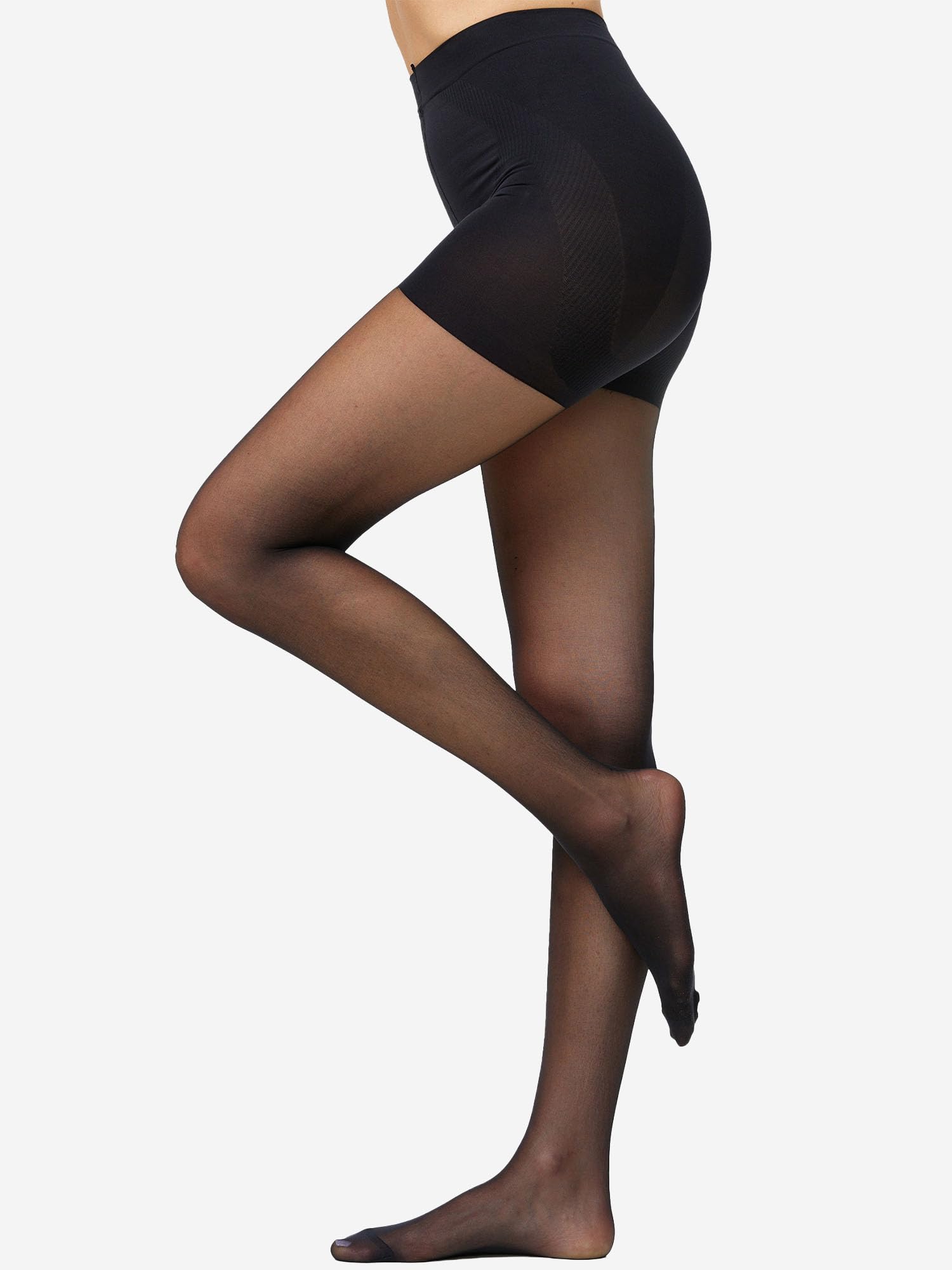 NUR DIE Damen Strumpfhose Goodbye Laufmaschen Shape 20 DEN 4-Pack - formende Strumpfhose mit Anti-Laufmaschen Effekt, natürlich transparent & bequem