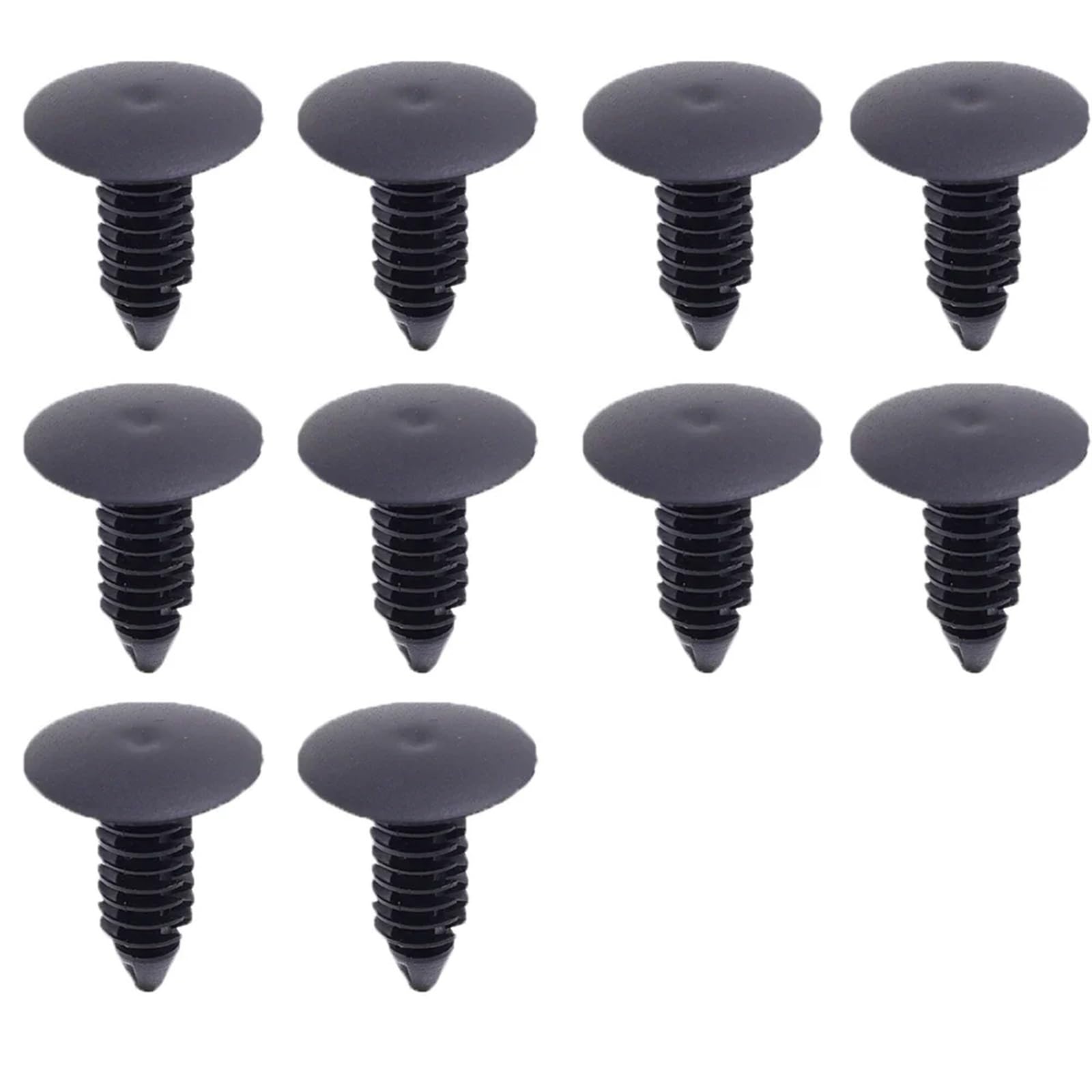YTQMoreBNZ Car Interior Roof Fixing Buckle Automotive Barbed Wire Clip Fasteners Cloth Fixing Screw Care Plastic Rivet Fastener Accessories(Black 10pcs)