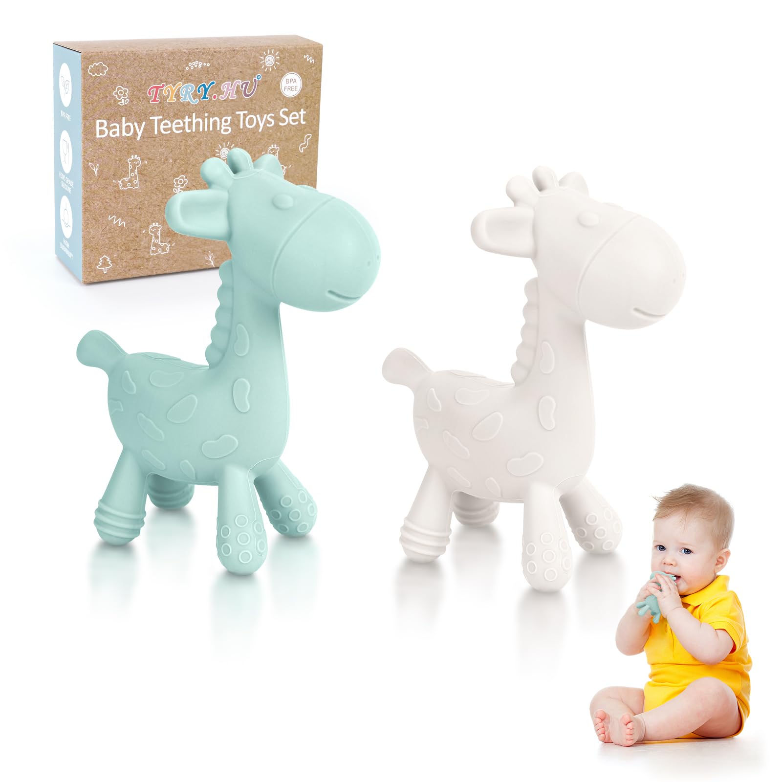 TYRY.HU Silicone Teething Toys for Baby