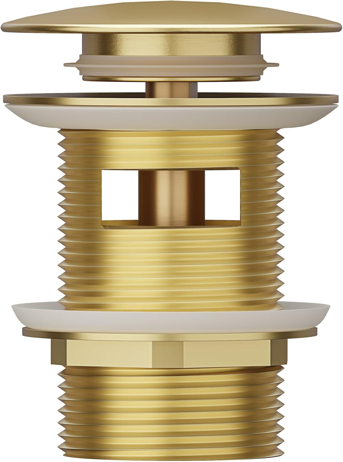 Brass Freestanding Bathtub Drain Stopper,Brushed Gold