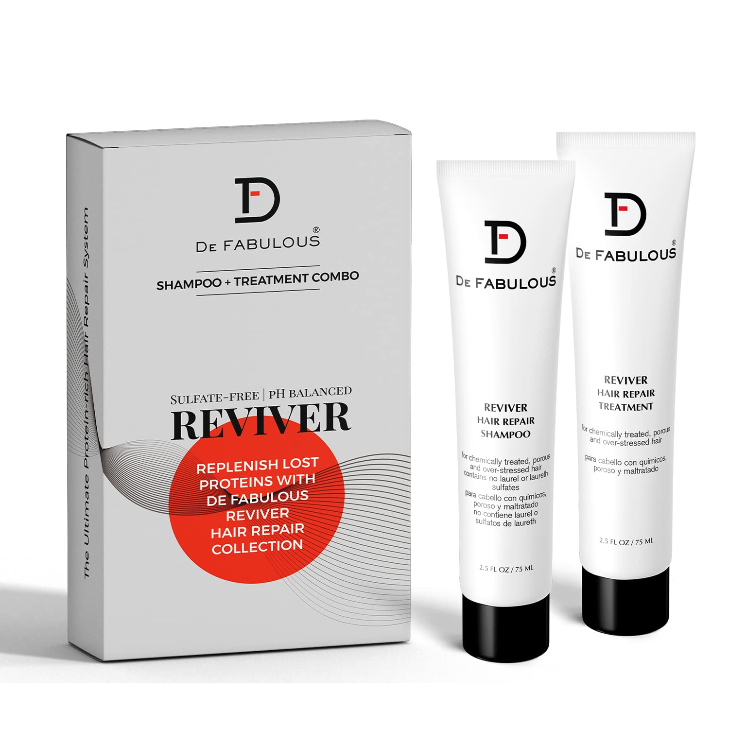 De Fabulous Reviver Shampoo & Masque 75ml - Travel Pack of 2 |All hair types | Scalp Health | Sulphate Free (Reviver Shampoo & Treatment- Travel Pack 75ml)-image-30