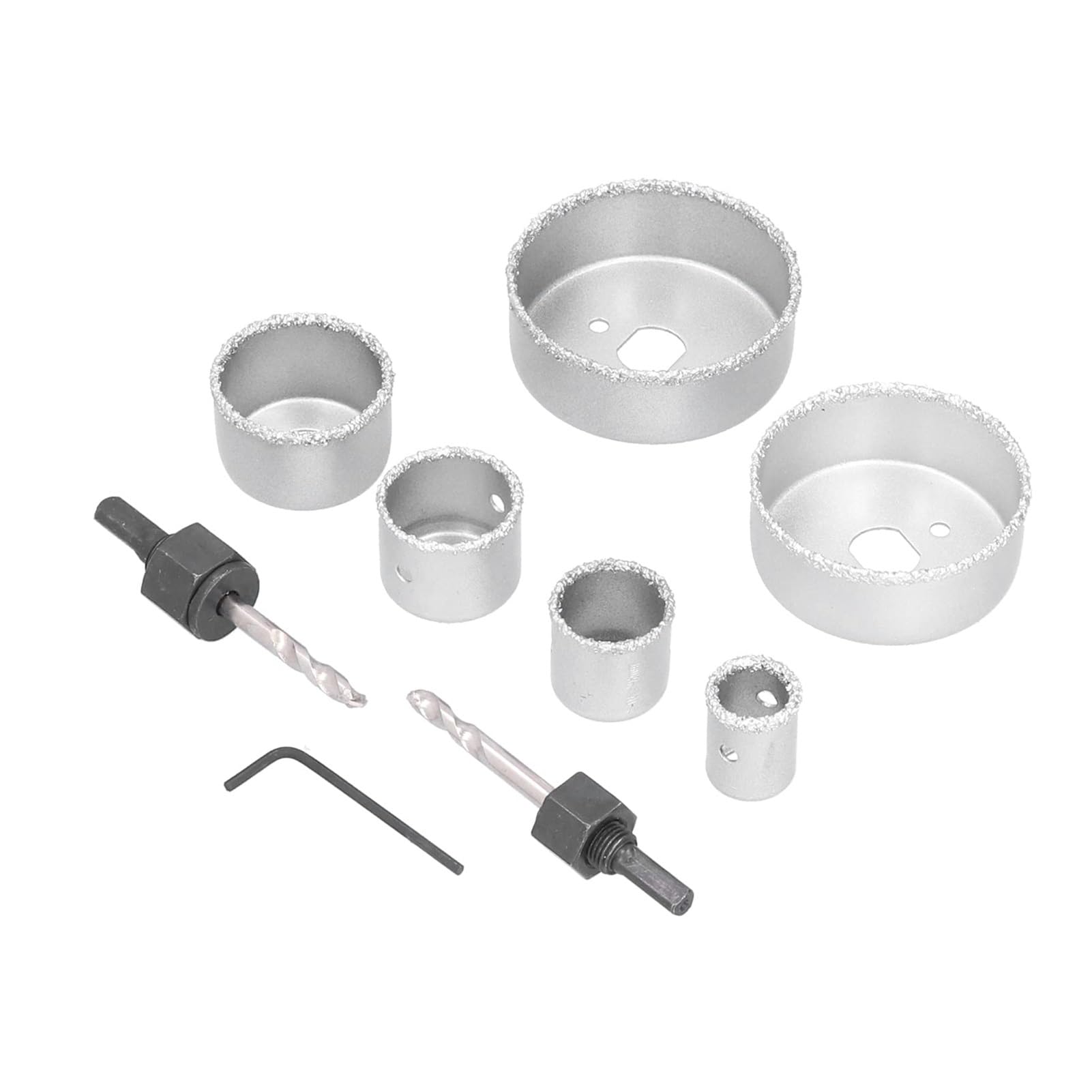 Juego de 9 brocas de carburo de tungsteno for sierras de corona, diámetro de corte de 22 a 73 mm, for baldosas de cerámica y ladrillos, alta precisión y durabilidad, con caja de almacenamiento negra