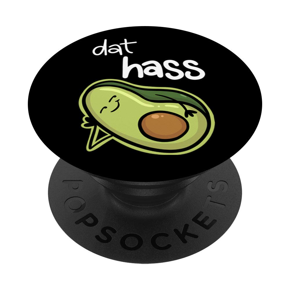 Keto Dat Hass Avocado Pun Funny PopSockets Grip and Stand for Phones and Tablets