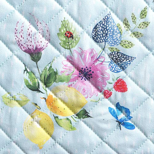 Maison d' Hermine Pot Holders Set 100% Cotton Heat Resistant Potholders 20 cm x 20 cm Hot Pads with Loop for Cooking Baking Handling Hot Pans Gifts for Mothers Day (Pack of 2 - Image 3