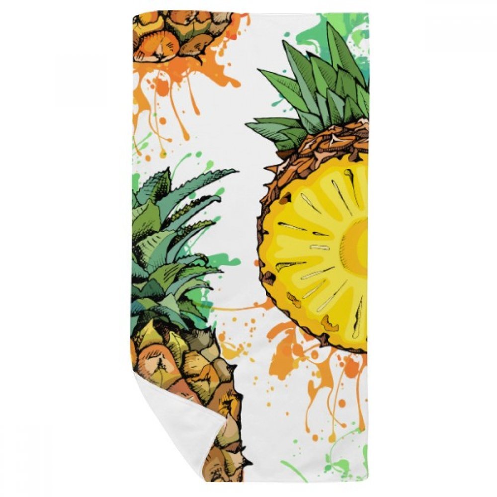 Gant de toilette serviette de bain ananas jaune coloré pour cadeau original