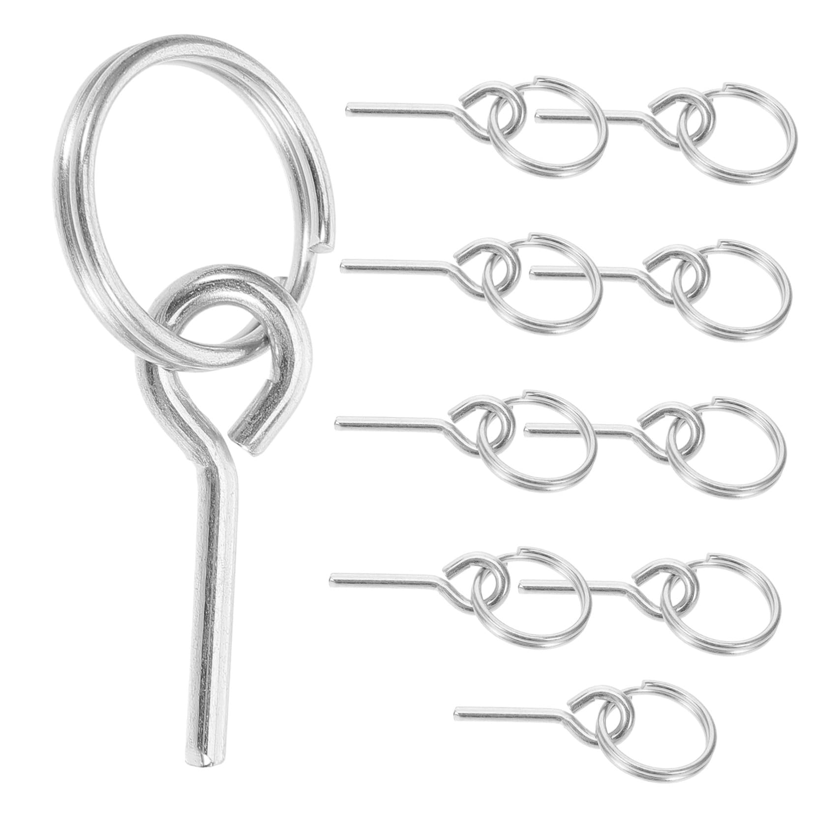 BESPORTBLE Tent Connection Pins 10 pack Rope Connect Pin Camping Tent Accessories Lightweight Metal Rings for Outdoor Hiking Fishing Easy Installation