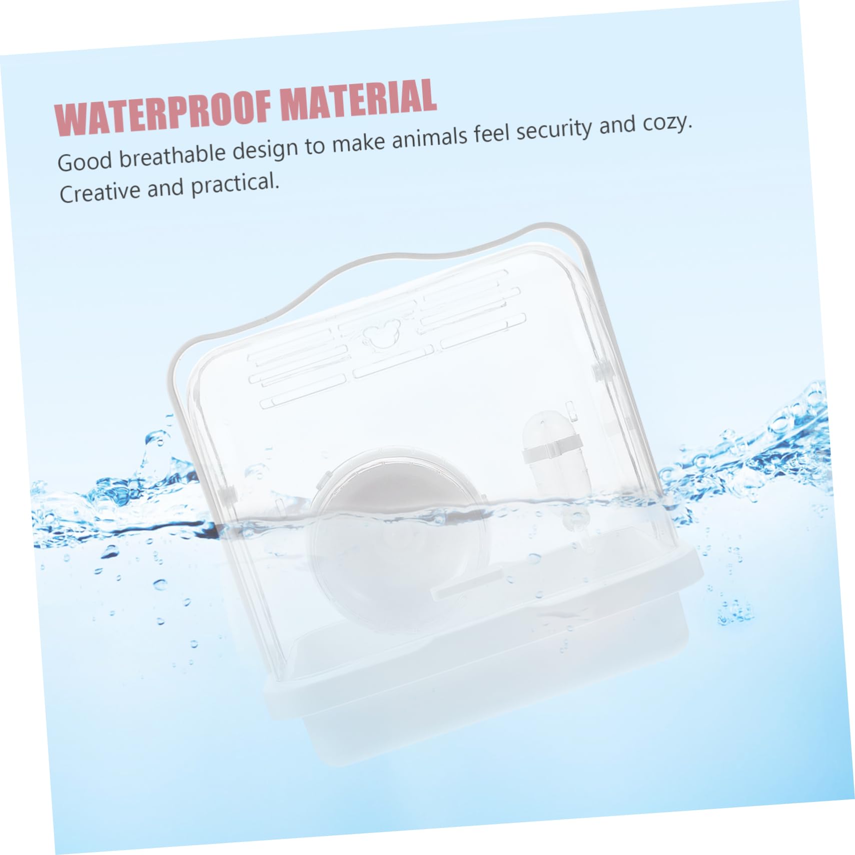 Garneck Portable Hamster Carrier Cage Breathable Outdoor Carrying Box for Small Pets Fashionable and Sturdy Design Convenient for Travel with Ample Space for Movement for Hamsters Rats and