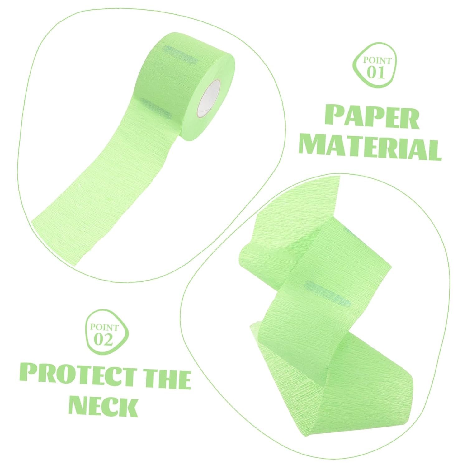 FOMIYES 5rolls Barber Neck Strips Disposable Haircut Neck Paper Barber Wrapping Paper Salon Hairdressing for Hair Cutting